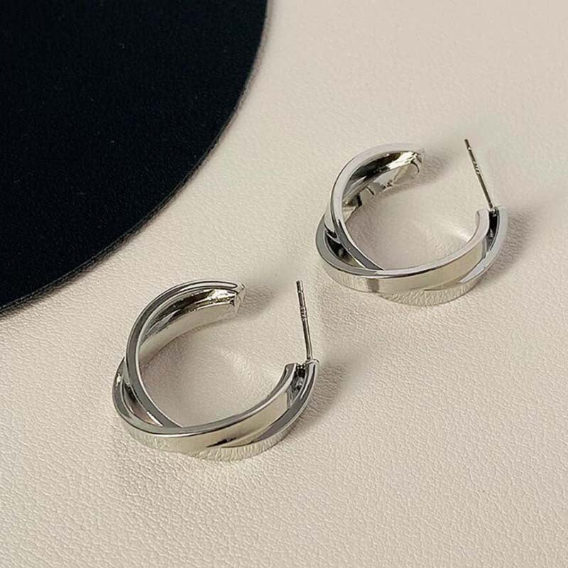 Shang commuter simple earrings ins wind earrings niche design jewelry