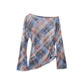 Niche slim-fitting waist and thin flared sleeve top