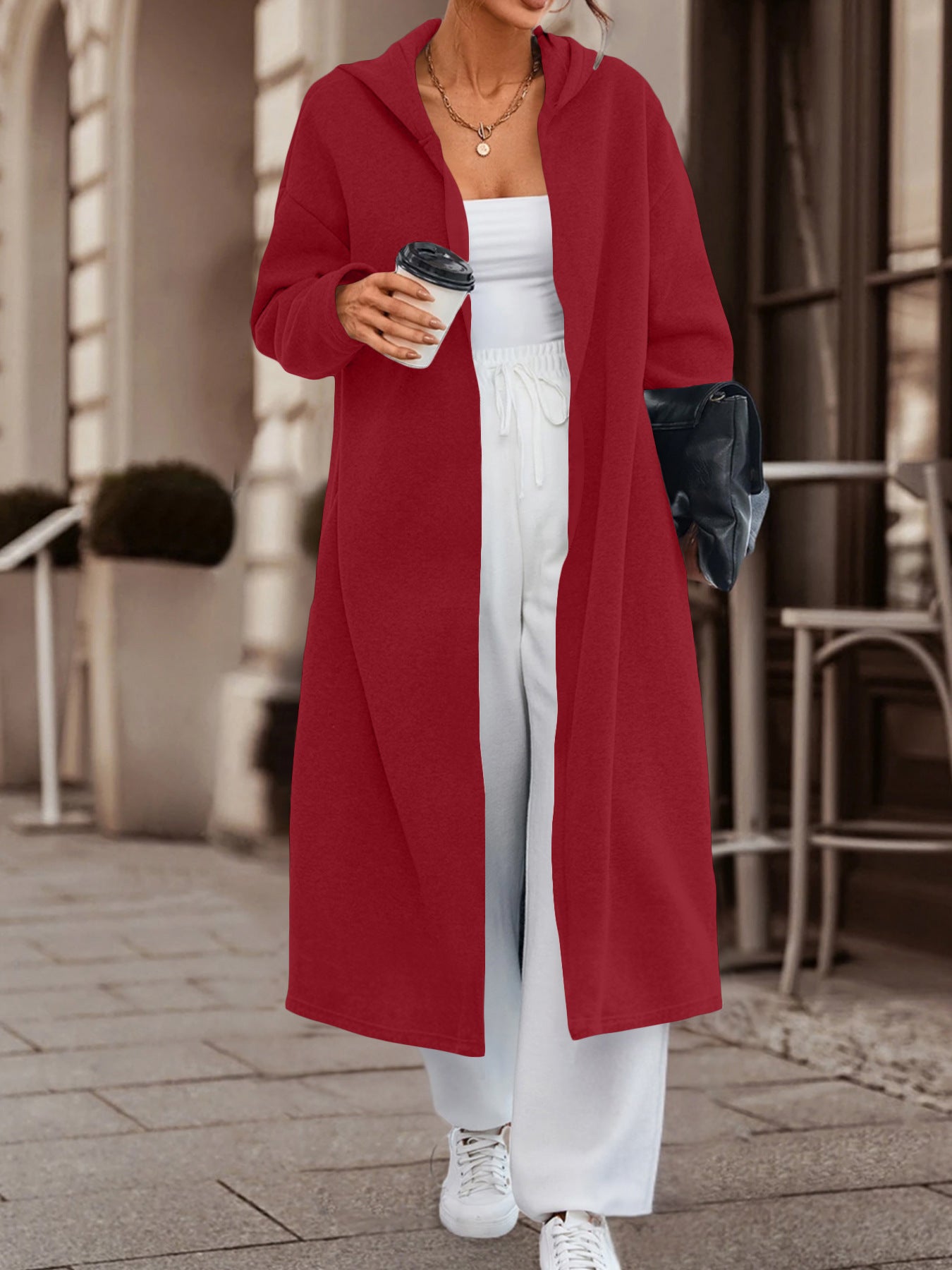AliExpress Independent Station Autumn and Winter New Fashion Casual Commuter Long Cardigan