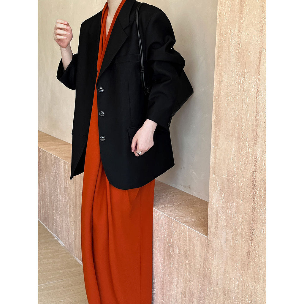 Korean version of casual long-sleeved blazer women's autumn new ins high-end retro coat