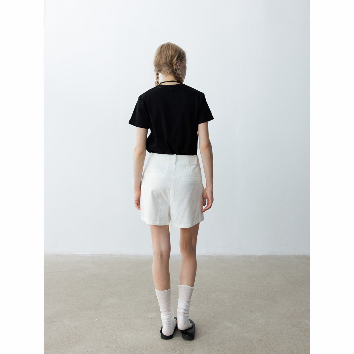 Summer new casual high-waisted French hemp retro versatile tooling shorts casual pants