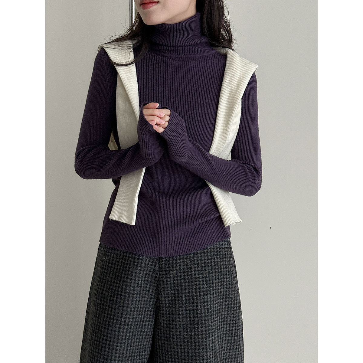 High collar silmheattech bottom shirt women's fall and winter style comfy basicseasiest for matchknittingelegant inner top