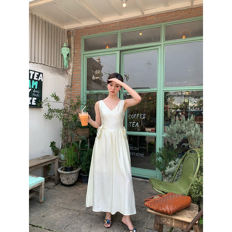 Temperament Skinny Tencel Satin Dress