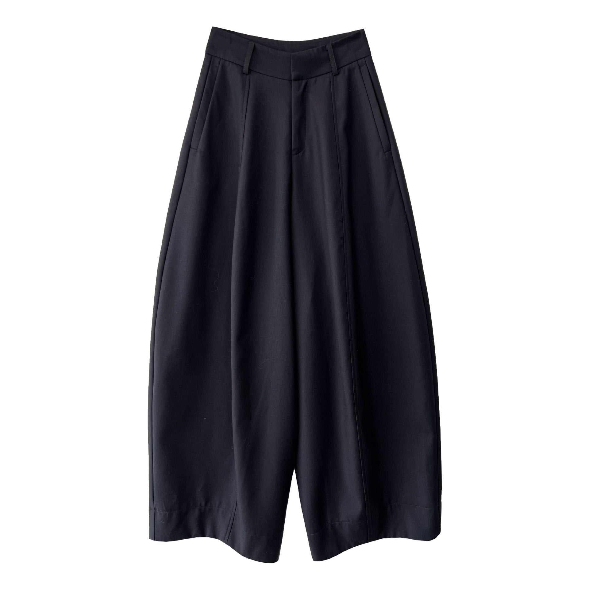 Design pocket cocoon lantern suit pants women's autumn new drape balloon pants long pants