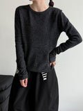 Korean high-end versatile wool knitted bottoming shirt women's autumn new slim-fitting and thin top