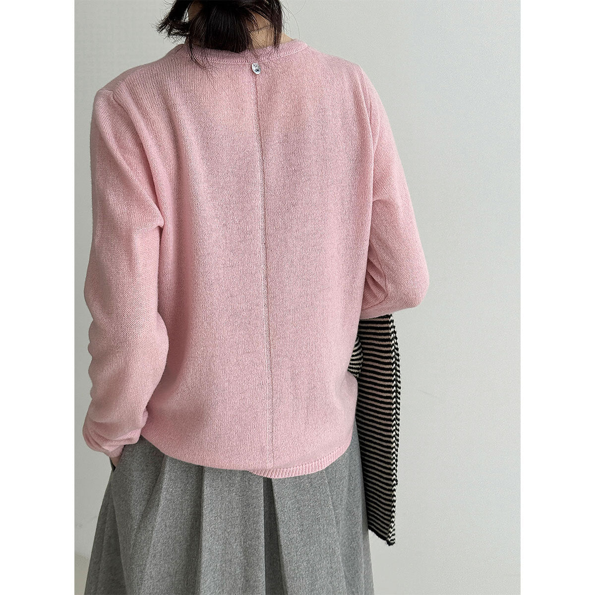 Korean high-end versatile wool knitted bottoming shirt women's autumn new slim-fitting and thin top
