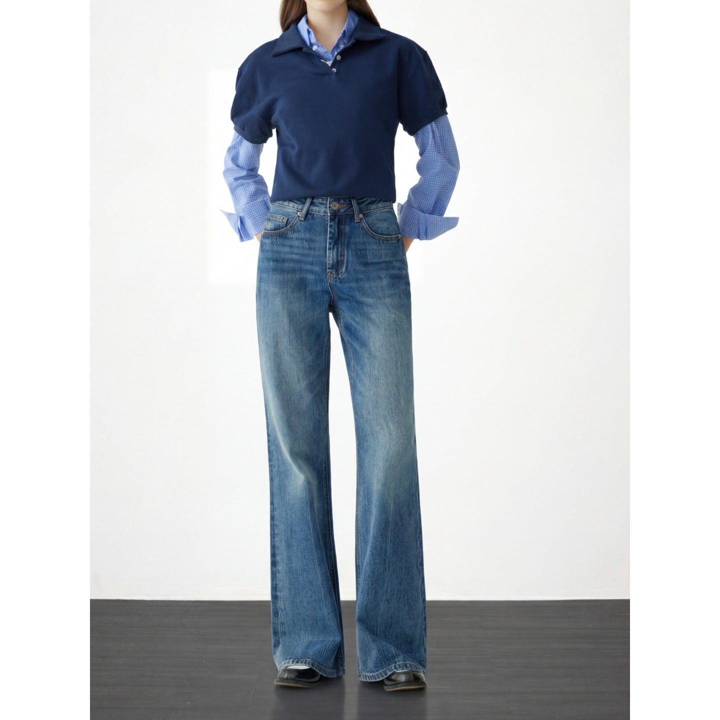 High Waist Flared Wide Leg Pants | Slim Fit Trousers for Women