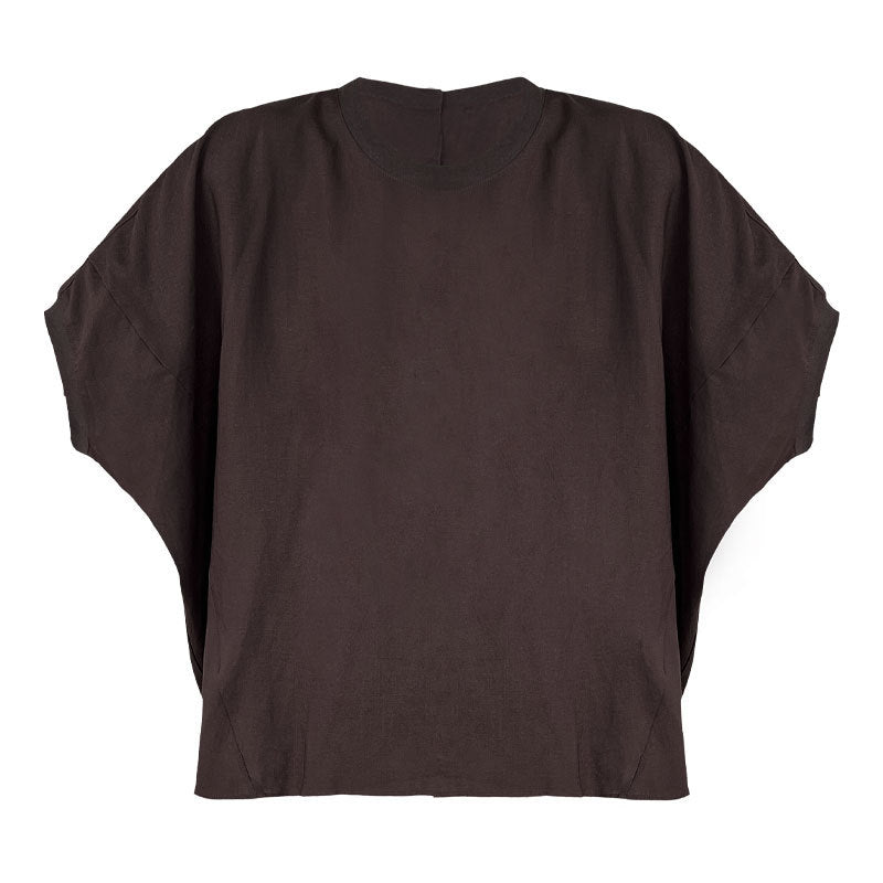 Bat sleeve Korean design shirt women's summer new sunscreen loose Tencel linen top