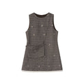 Women's Plaid Sleeveless Vest Midi Dress