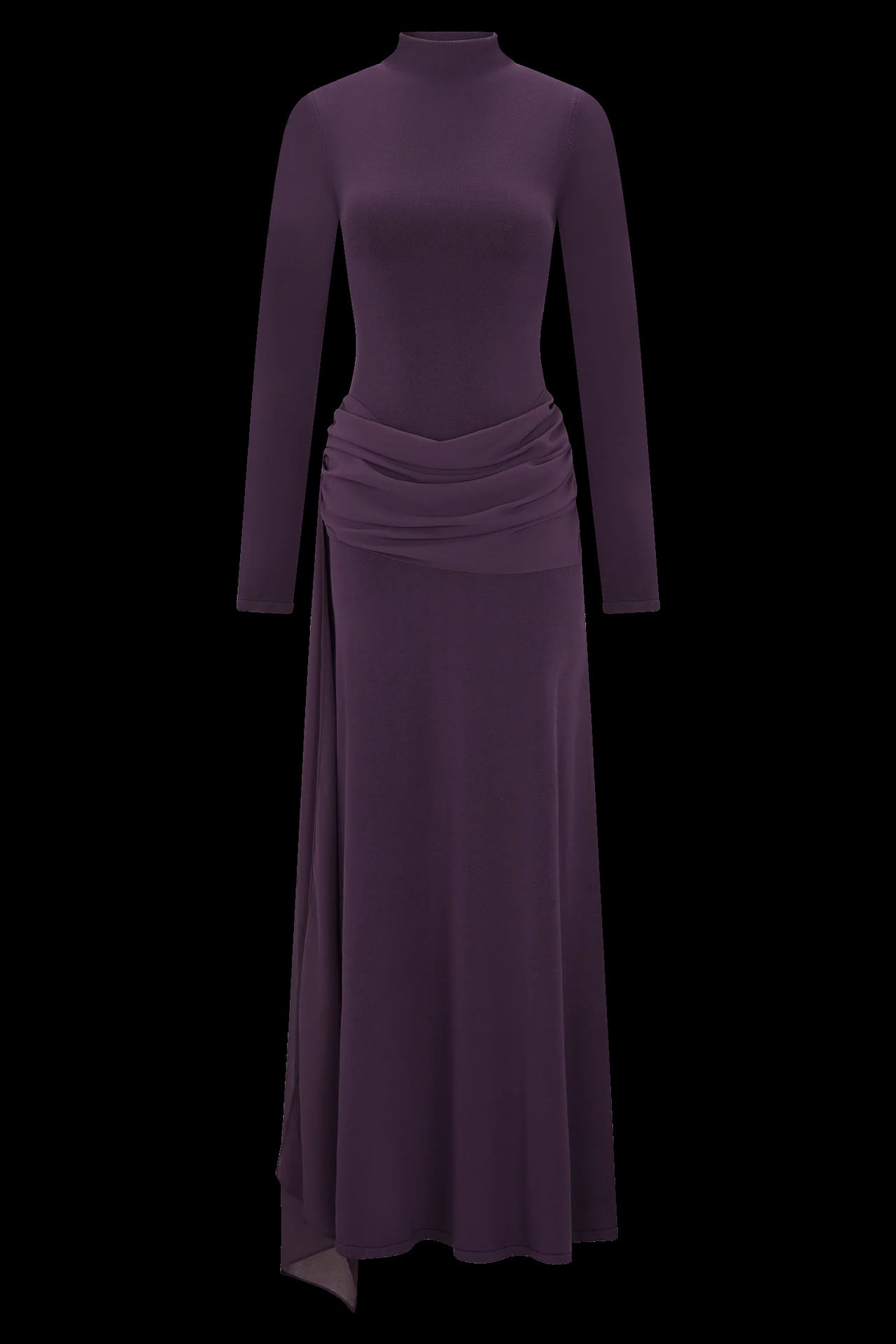 Fashion French Ribbon Long Sleeve Knitted Dress Celebrity Autumn and Winter Hip Dress