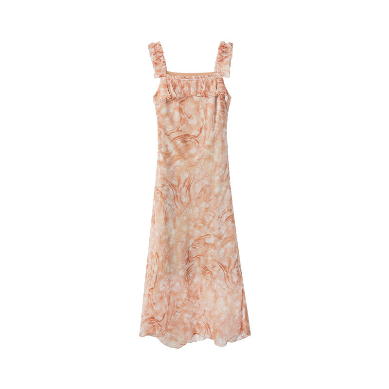 Skin-friendly and comfortable slimming floral slip dress