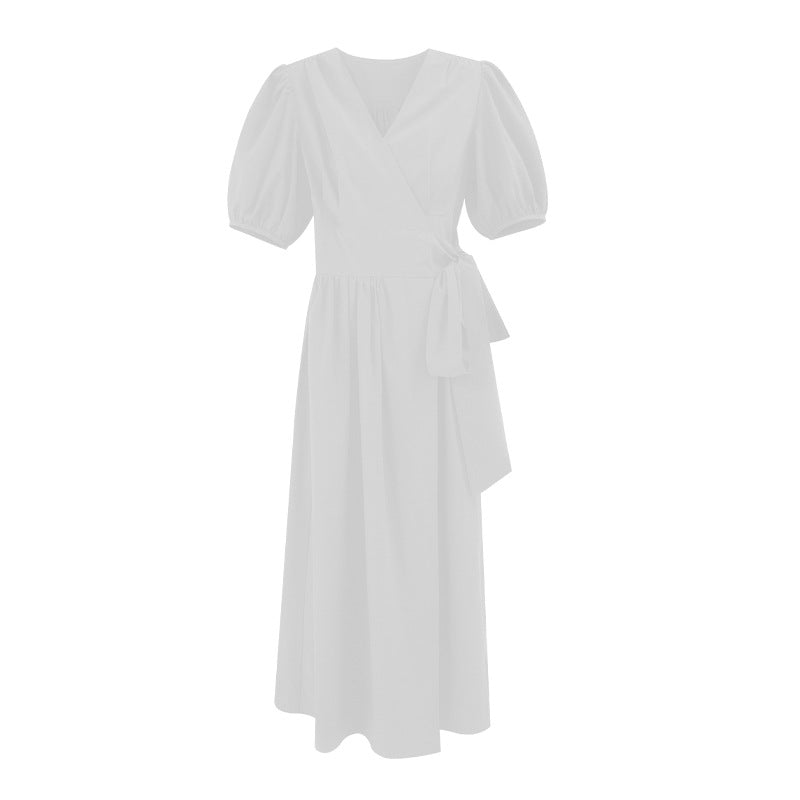 Casual simple dress femininity strap v-neck dress