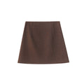 Age-reducing short skirt, high waist and thin three-point solid color skirt