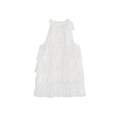 Ribbon bow multi-layer spliced sleeveless lace top