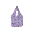 Romantic purple charm sleeveless halterneck backless camisole
