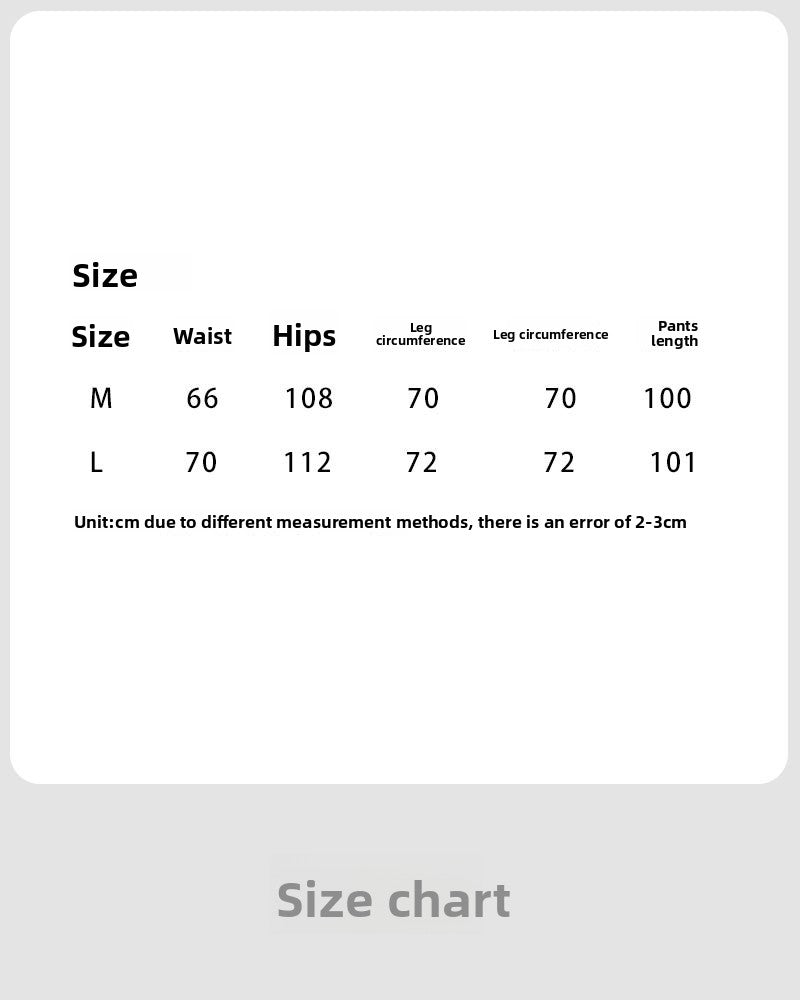 Simple casual straight trousers