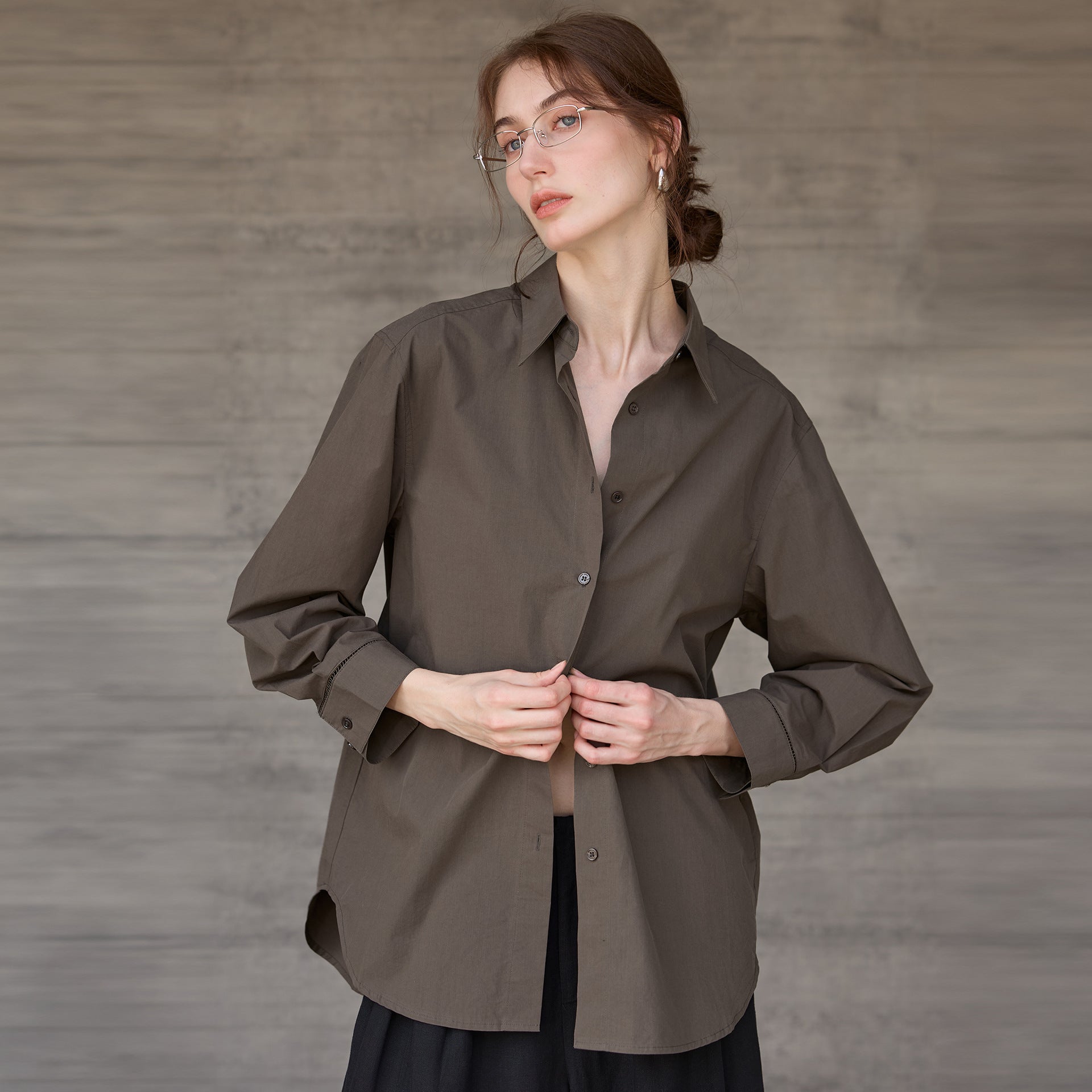 Cotton Button-Up Shirt