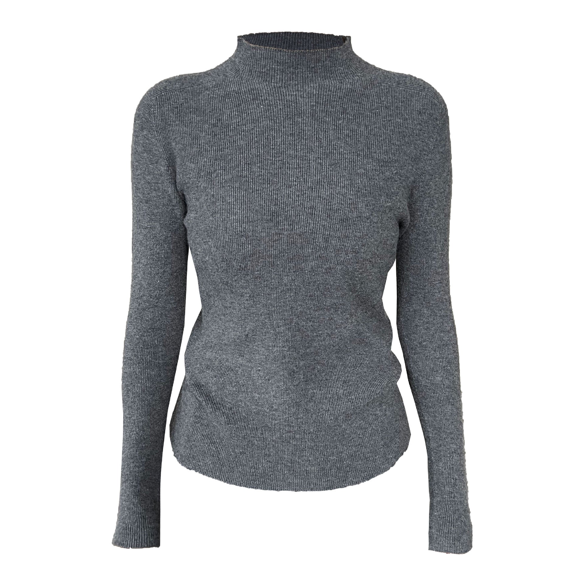 Wool semi-turtleneck seamless slim-fitting and thin inner women's autumn and winter new basic versatile bottoming shirt