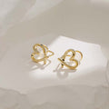 Daily commuting versatile love ear clips women can wear without pierced ears, no need to take off earrings when sleeping, temperament peach heart earrings