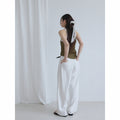 Summer Casual High Waist Easy Cotton Versatile Retro Long Wide Leg Jeans