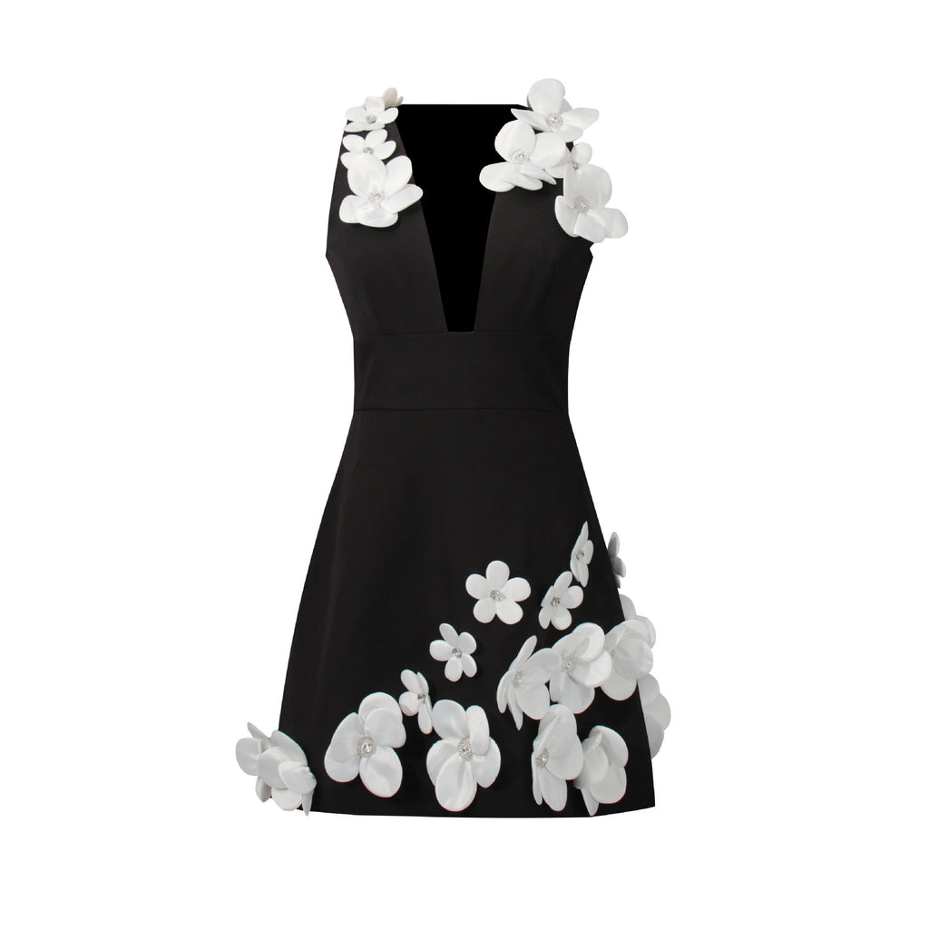 3D Floral Mini Dress