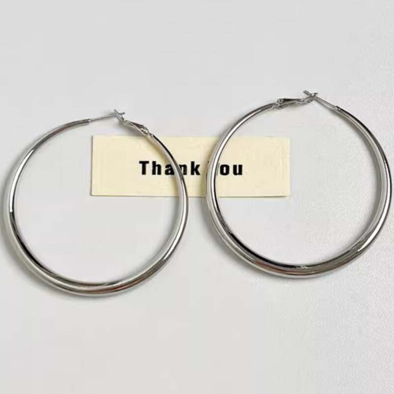 Light luxury niche design high-end earrings, circle earrings.