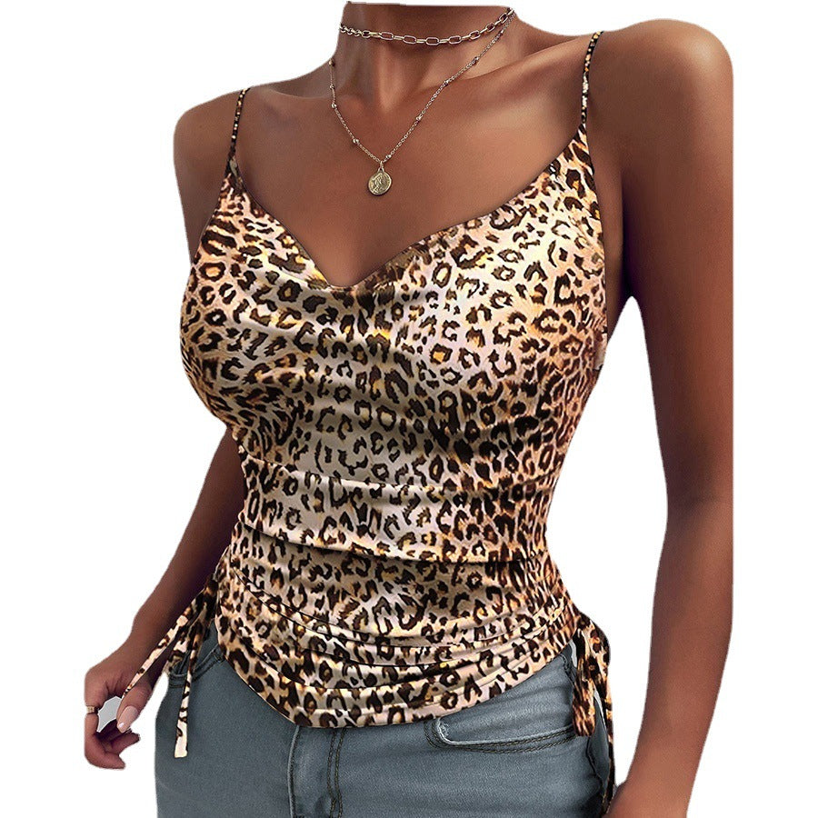 V-Neck Drawstring Cami Top
