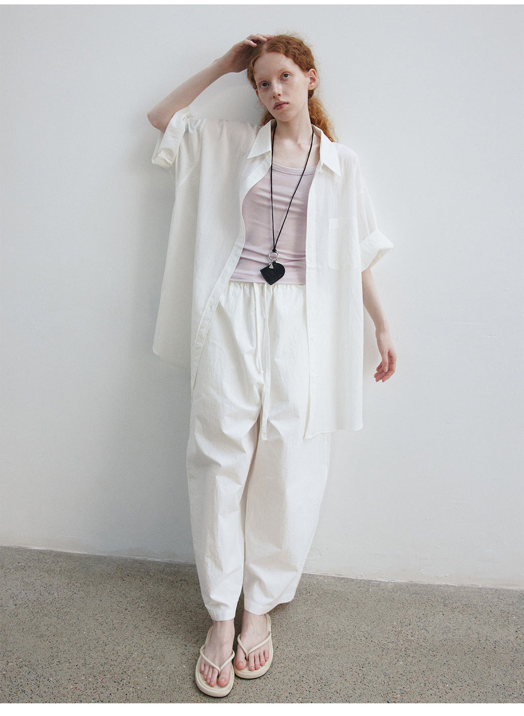 Summer new casual lapel Lyocell single-breasted pocket loose large silhouette shirt