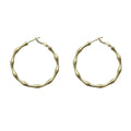925 Silver Needle Personalized Bamboo Glossy Large Ring Earrings Women's New Light Luxury Premium Earrings Earrings