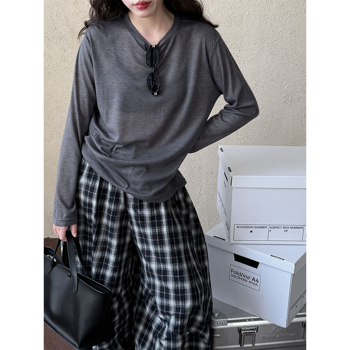 Sunscreen shirt Tencel thin long-sleeved T-shirt women's summer new loose blouse knitted mask top