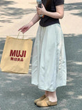 Small tooling skirt women's 2026 summer new high waist to cover the belly pumpkin drape a word bud skirt tide