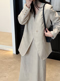 Spring new suspender dress + coat two-piece set
