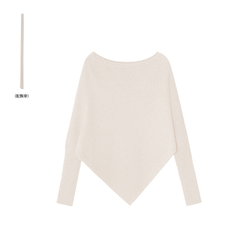 Five-color sweater lazy wind streamer scarf loose irregular two wear