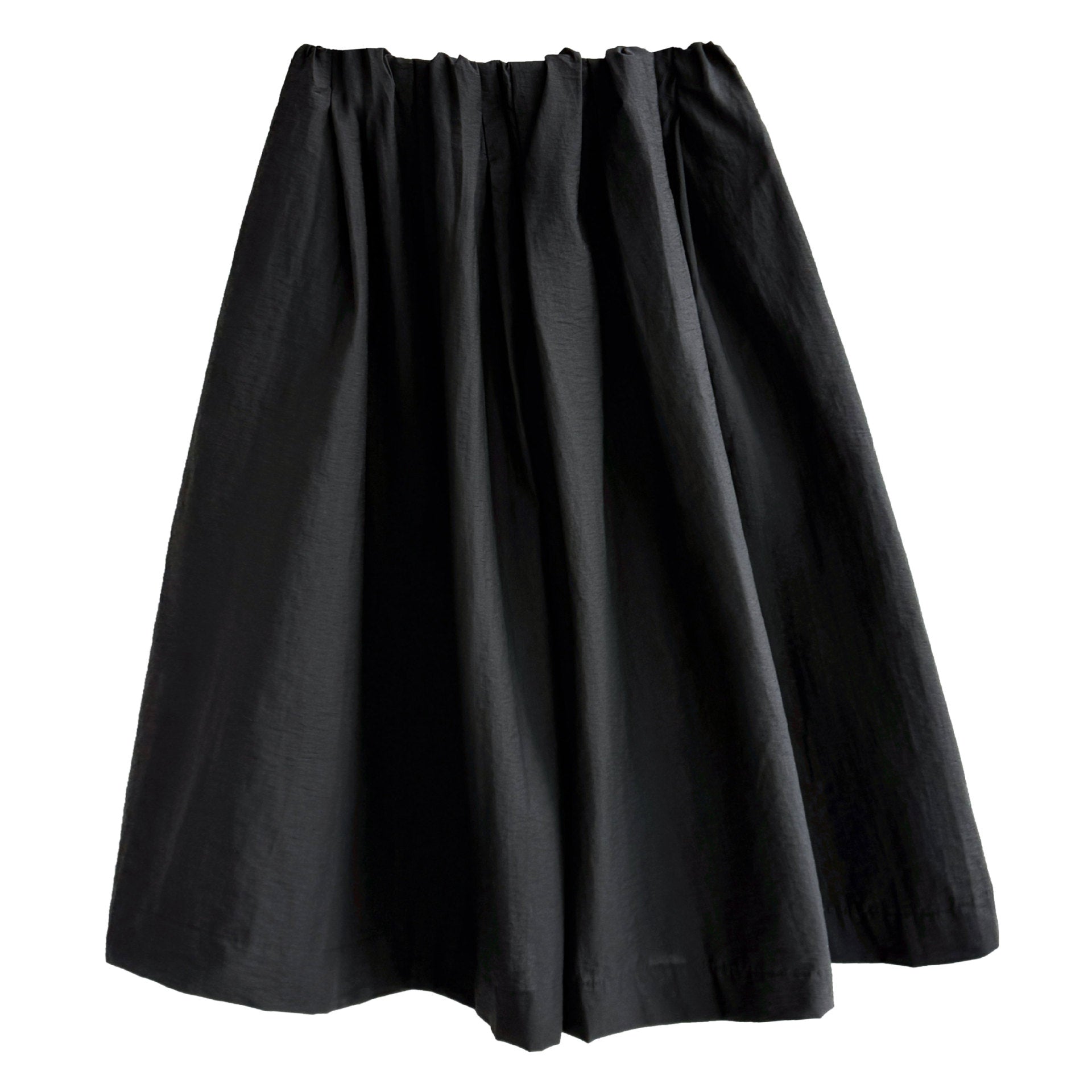Design sense casual A-shaped loose wide-leg pants summer pleated elastic waist silhouette seven-point pants