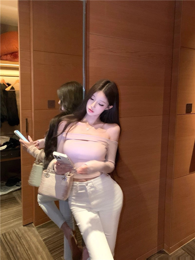 Off-Shoulder Long Sleeve Top