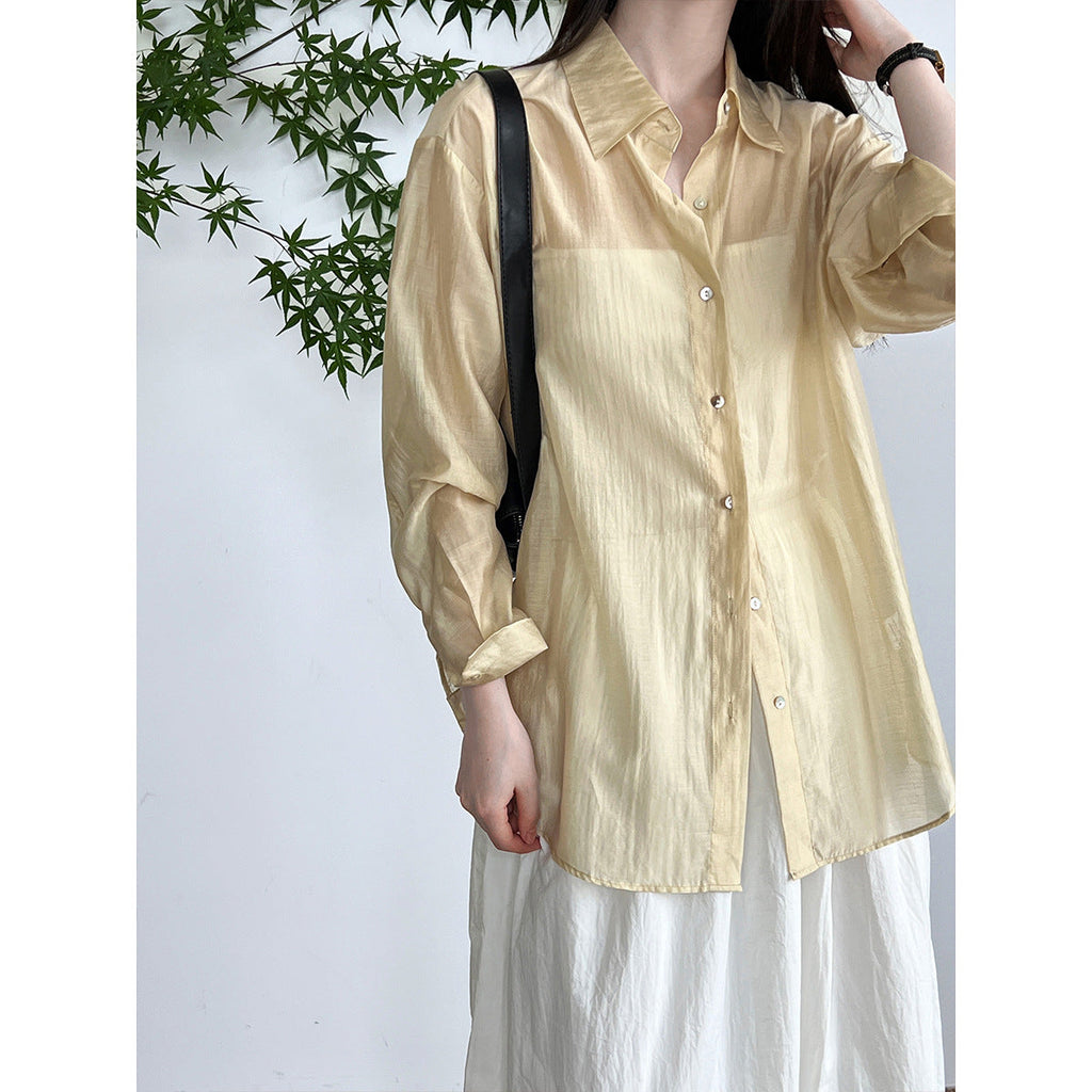 Chinese Style Tencel Sunscreen Loose Top