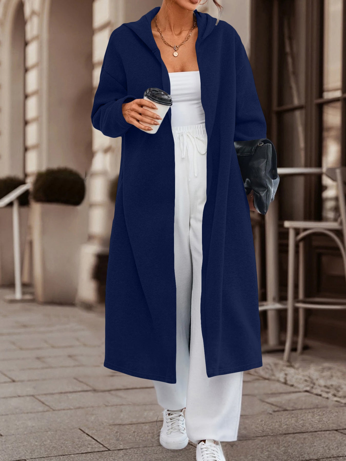 AliExpress Independent Station Autumn and Winter New Fashion Casual Commuter Long Cardigan