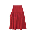Lace design umbrella skirt high waist a-shaped skirt