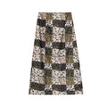 Chunxin Chinese-style retro and old temperament plaid A-shaped long skirt