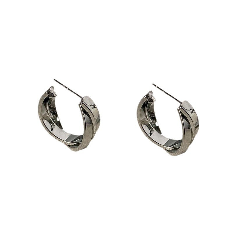 Shang commuter simple earrings ins wind earrings niche design jewelry
