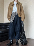 Autumn Maillard coat women's lapel shoulder zipper design loose versatile long-sleeved jacket