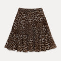 Leopard print drape skirt