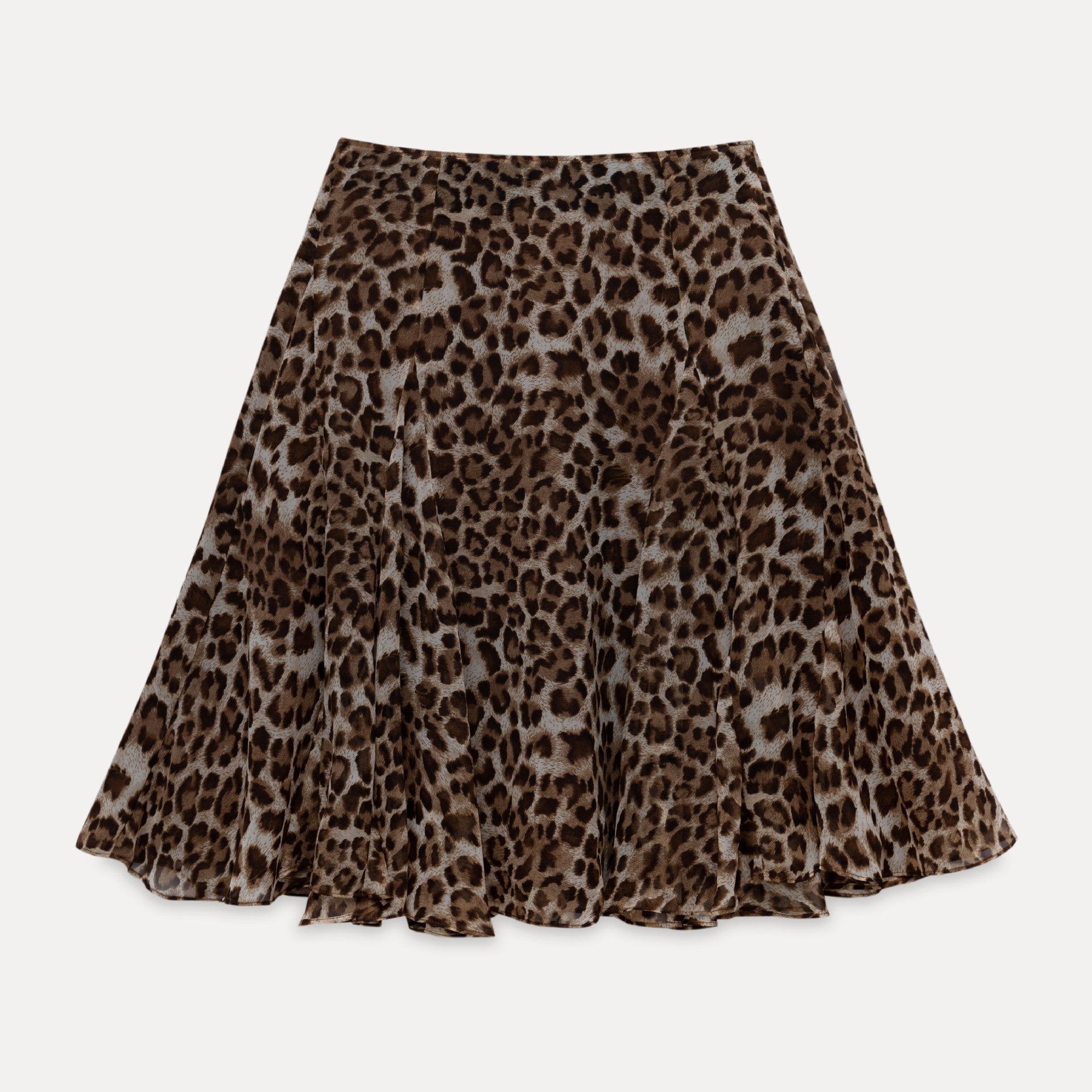 Leopard print drape skirt