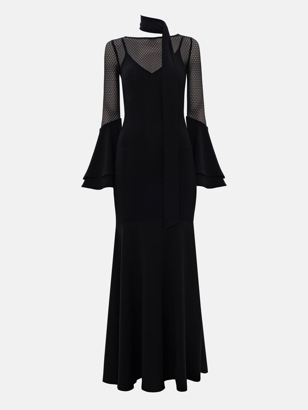 Flared sleeve dress