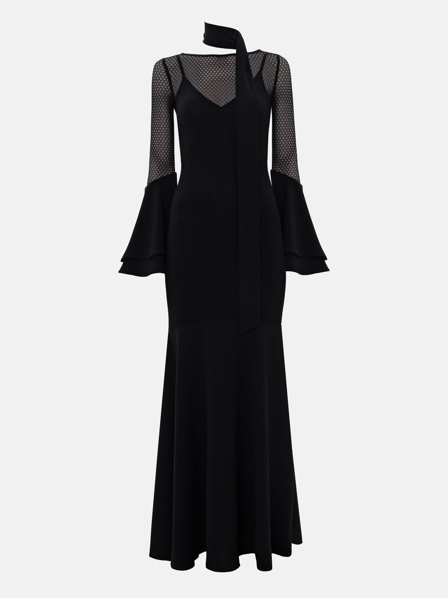 Flared sleeve dress
