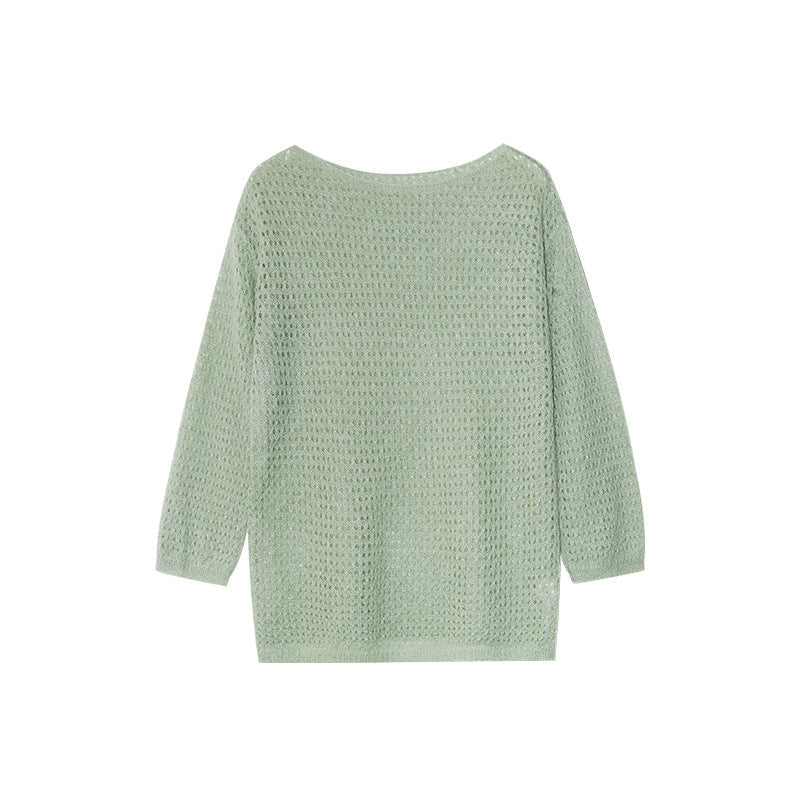 Dopamine blouse loose-fitting long-sleeved knitted sweater