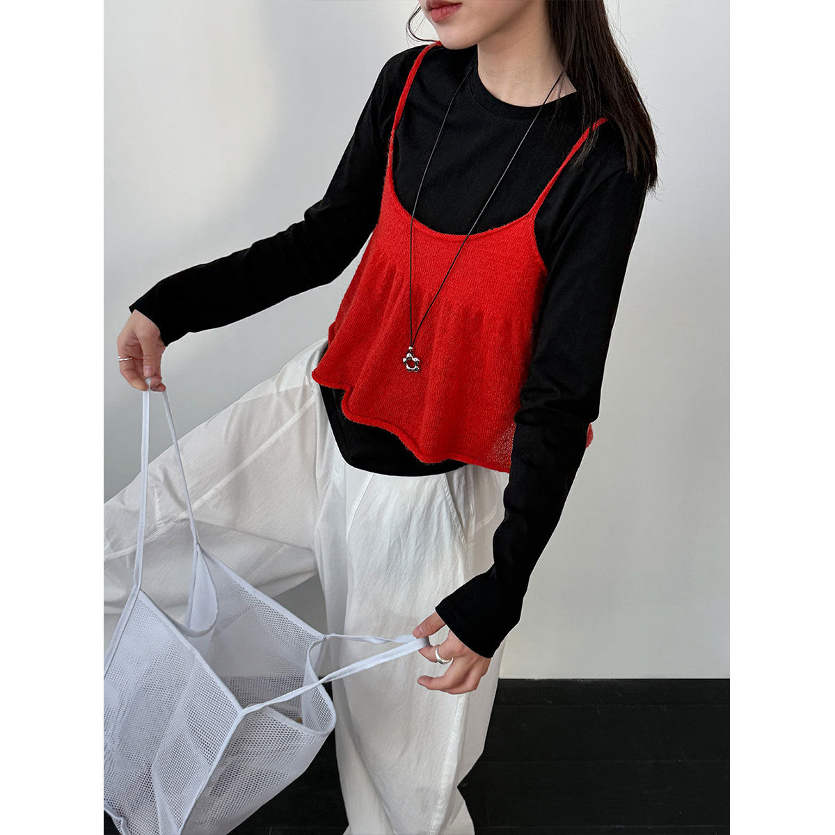 Simple stacked bottoming shirt women's spring new basic long-sleeved T-shirt with a thin top
