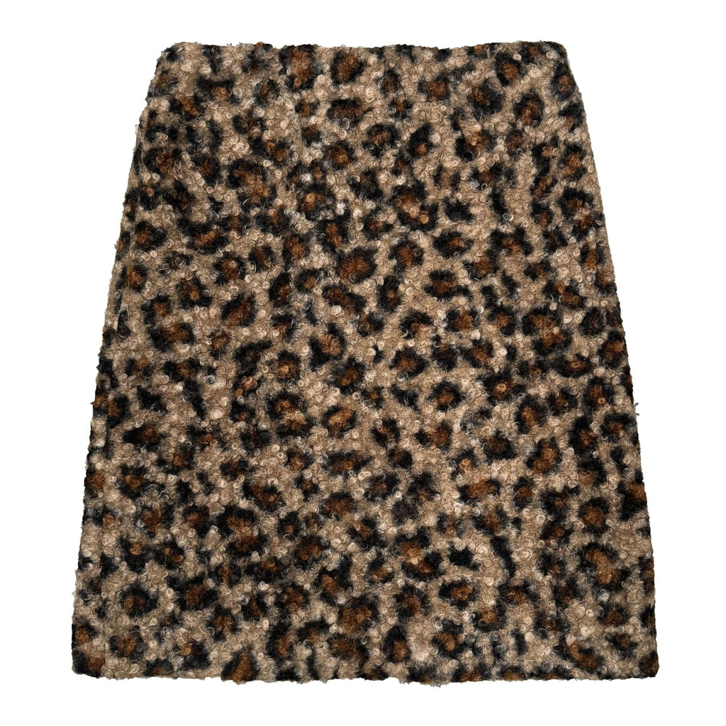 American retro design sense leopard print circle velvet hip skirt women's winter new slim skirt