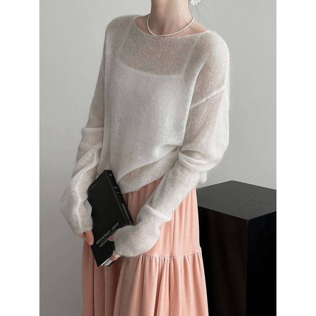 Gentle mohair lazy sweater women's 26 early spring new Korean soft waxy wool knitted sweater