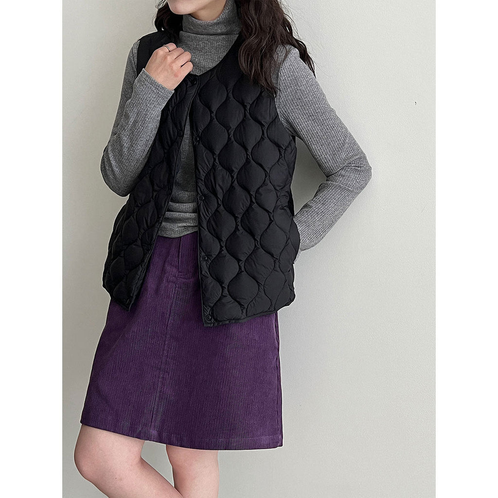 Early spring new Korean simple corduroy skirt women's versatile high-waisted slimming hip-hugging skirt